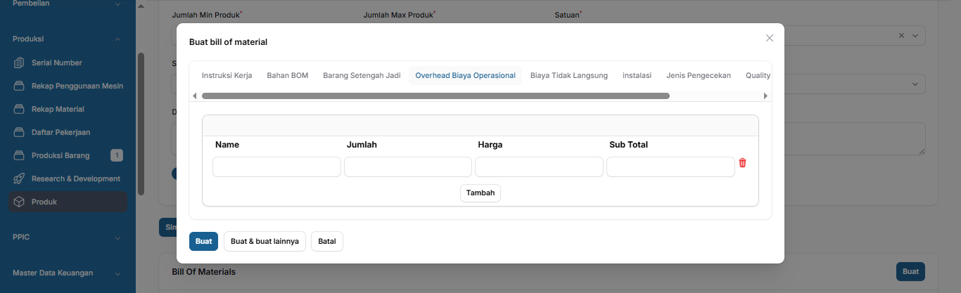 Buat Intruksi Kerja