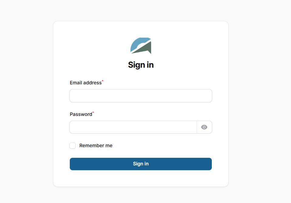 Tampilan halaman Login Pengguna